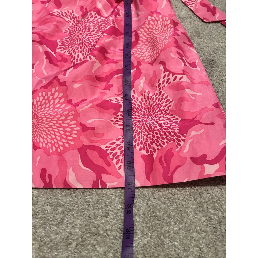 VTG Lilly Pulitzer Strapless‎ Tube Corset Lined Silk Dress Pink Floral Sz 0 - Picture 5 of 8